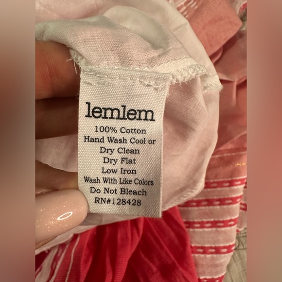 Lemlem Eshal Tiered Embroidered Cotton Gauze Maxi Dress Pink NWT XS or S Resort - Picture 14 of 15